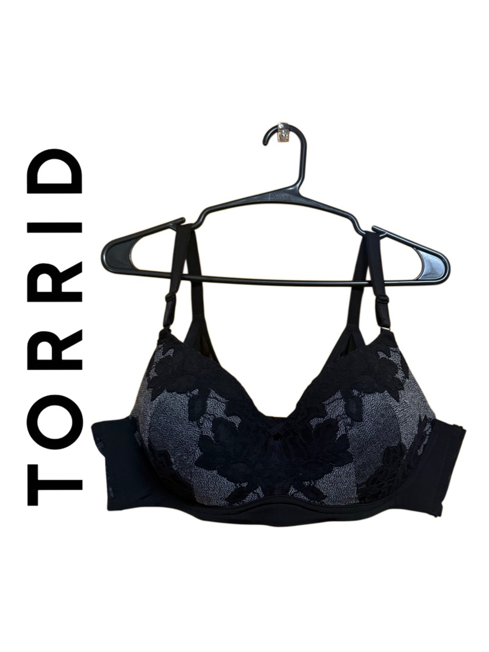 🖤 Torrid Push-Up Lace Bra 44C | Black Sexy Lingerie Support Lift 🖤